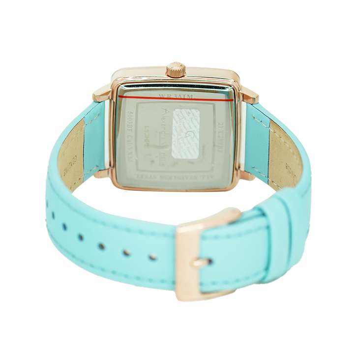 Jam Tangan Alexandre Christie Classic AC 5003 BFLRGBU Women Light Blue Dial Light Blue Leather Strap