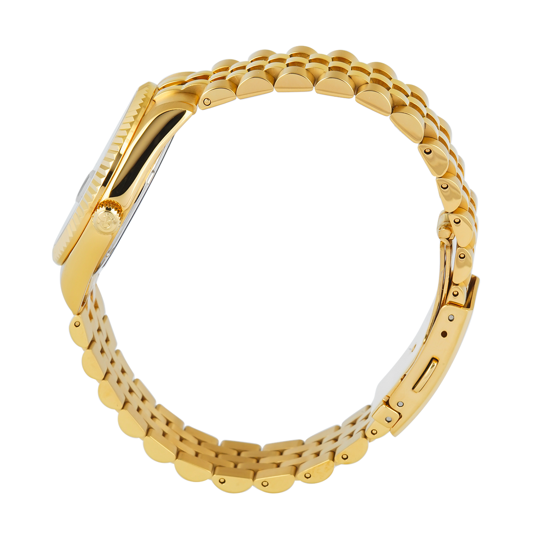 Jam Tangan Alexandre Christie Passion AC 5013 LDBGPGN Sapphire Women Green Dial Gold Stainless Steel Strap