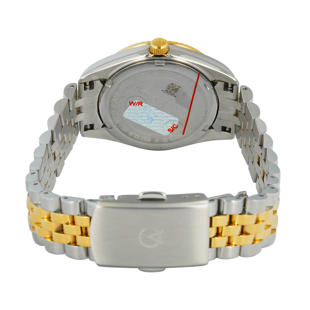 Jam Tangan Alexandre Christie Classic Steel AC 5013 LDBTGSL Sapphire Women Silver Dial Dual Tone Stainless Steel Strap