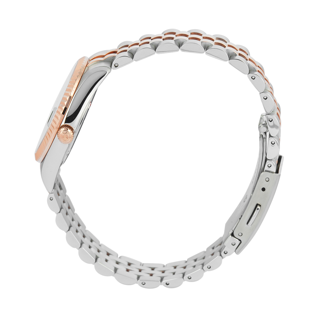 Jam Tangan Alexandre Christie Classic Steel AC 5013 LDBTRGN Sapphire Women Green Dial Dual Tone Stainless Steel Strap