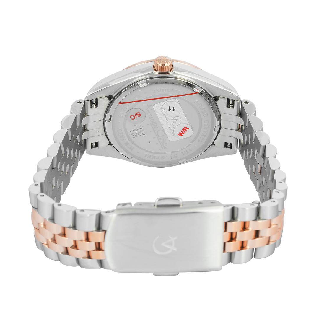 Jam Tangan Alexandre Christie Classic Steel AC 5013 LDBTRGN Sapphire Women Green Dial Dual Tone Stainless Steel Strap