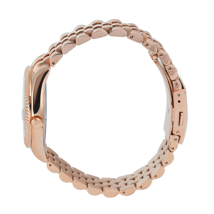 Jam Tangan Alexandre Christie Passion AC 5013 MDBRGLN3 Sapphire Men Gold Dial Rose Gold Stainless Steel Strap