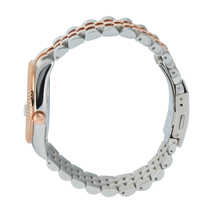 Jam Tangan Alexandre Christie Passion AC 5013 MDBTRGR3 Sapphire Men Grey Dial Dual Tone Stainless Steel Strap