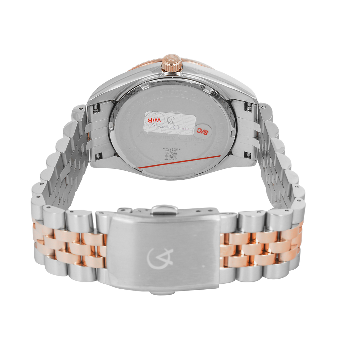 Jam Tangan Alexandre Christie Passion AC 5013 MDBTRLN2 Sapphire Men Analogi Dial Dual Tone Stainless Steel Strap