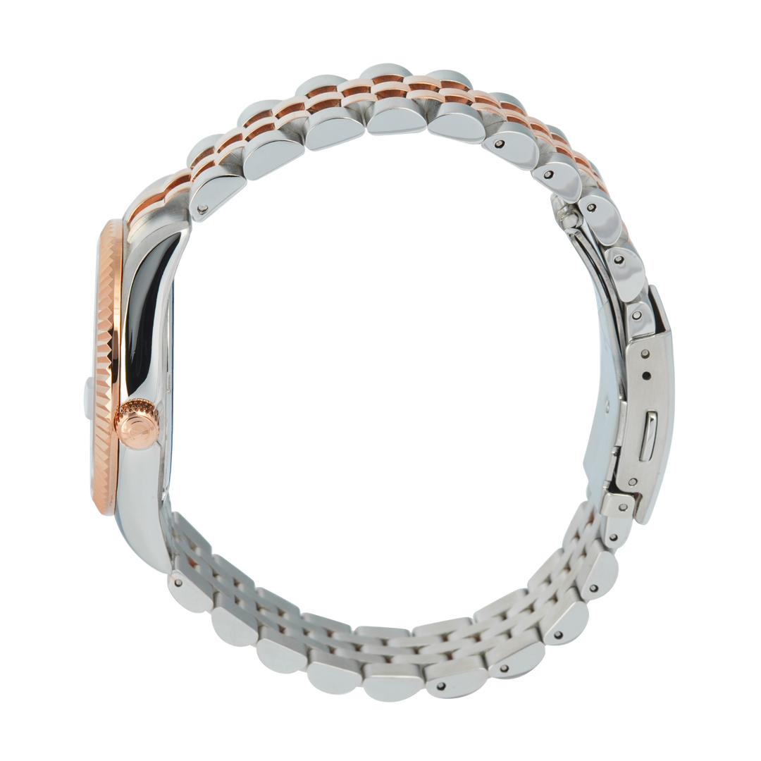 Jam Tangan Alexandre Christie Passion AC 5013 MDBTRSL3 Sapphire Men Silver White Dial Dual Tone Stainless Steel Strap