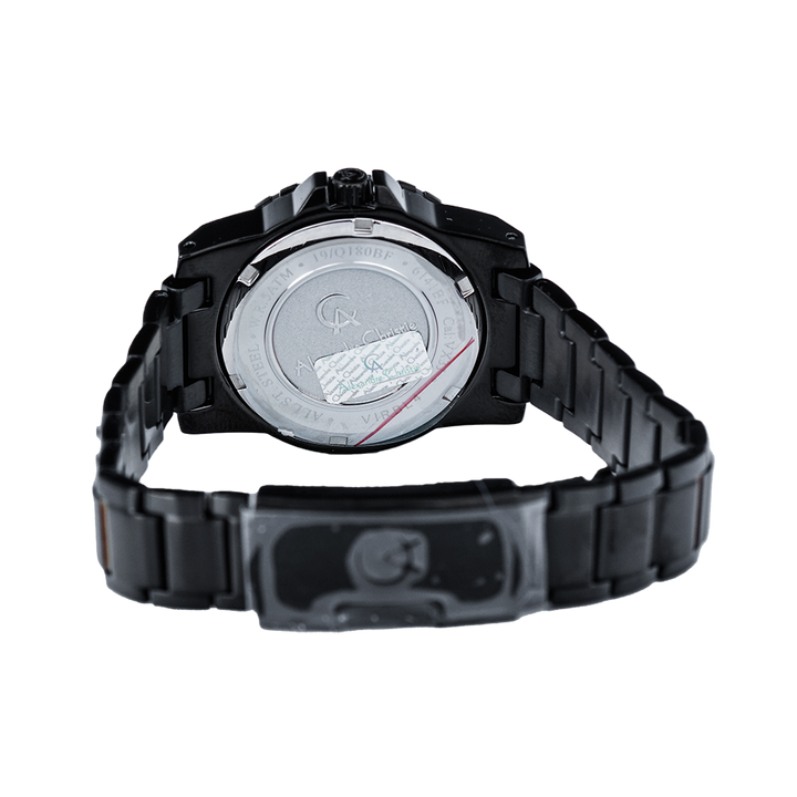 Jam Tangan Alexandre Christie Multifunction AC 6141 BFBIPBA Women Black Dial Black Stainless Steel Strap