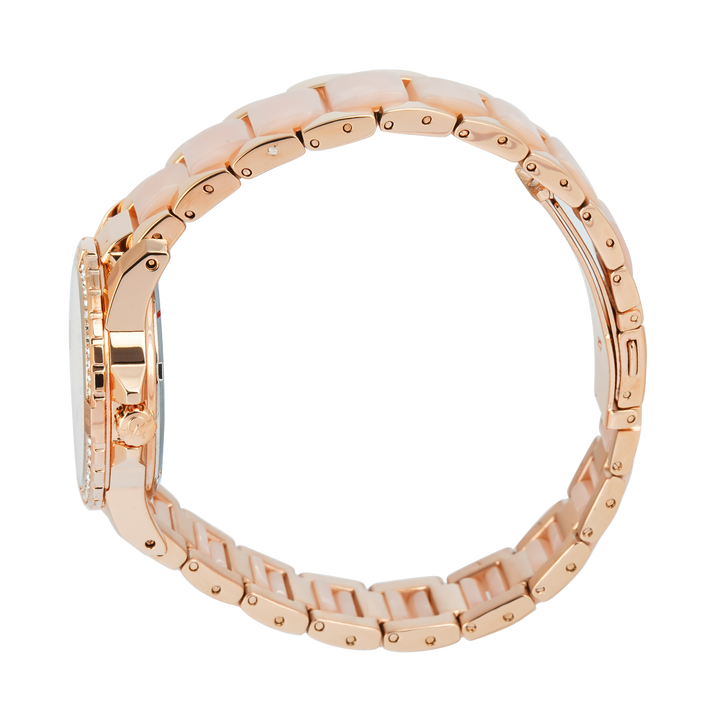 Jam Tangan Alexandre Christie Passion AC 6141 BFBRGLNPN2 Women Rose Gold Dial Dual Tone Stainless Steel Strap