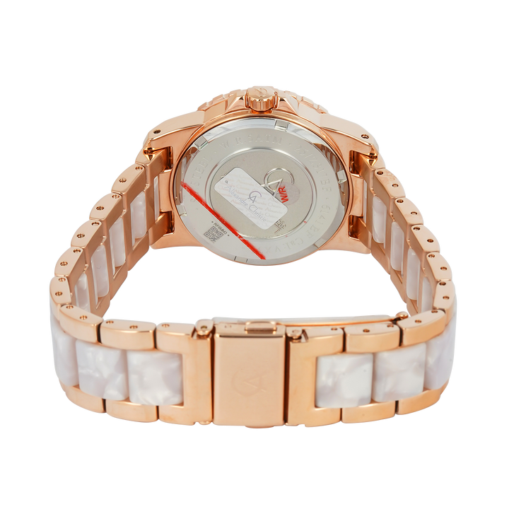 Jam Tangan Alexandre Christie Passion AC 6141 BFBRGSL2 Women Silver White Dial Dual Tone Stainless Steel Strap