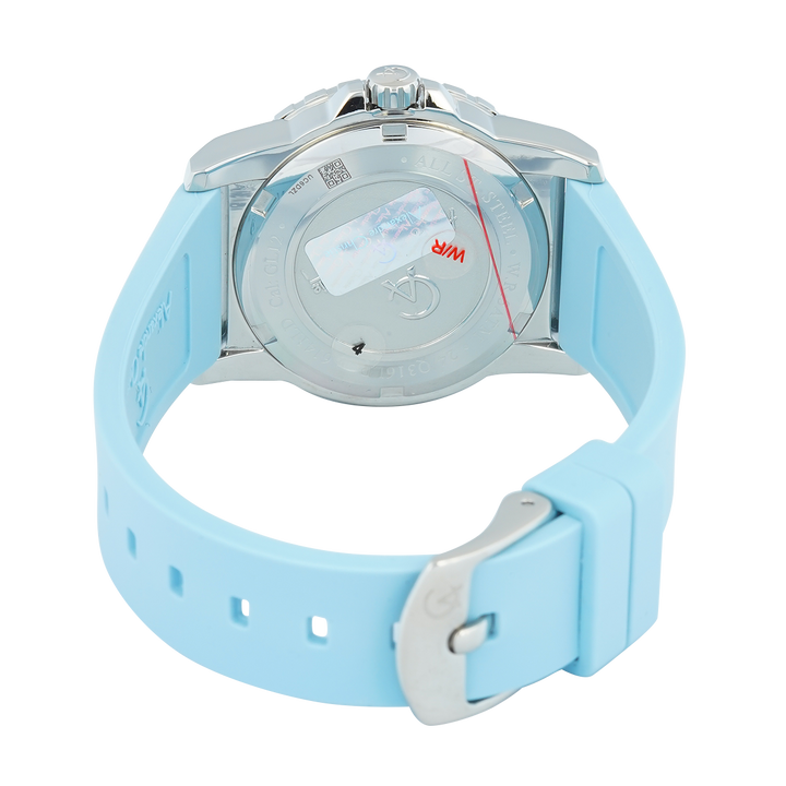 Jam Tangan Alexandre Christie Passion AC 6141 LDRSSLB Women Blue Dial Blue Rubber Strap