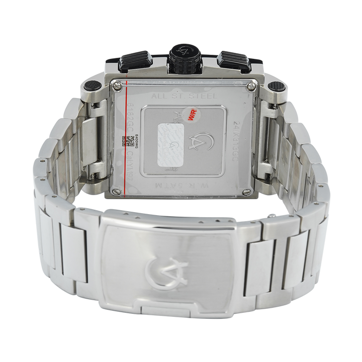 Jam Tangan Alexandre Christie Chronograph AC 6182 GCBTBSL Women White Dial Stainless Steel Strap