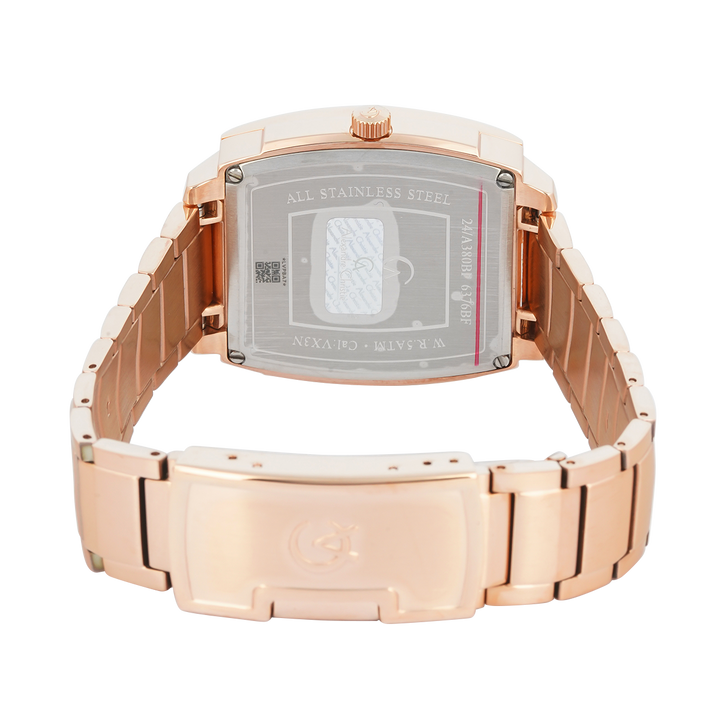 Jam Tangan Alexandre Christie Fashion AC 6376 BFBRGLN Women Rose Gold Dial Rose Gold Stainless Steel Strap