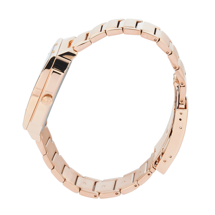 Jam Tangan Alexandre Christie Fashion AC 6376 BFBRGPN Women Pink Dial Rose Gold Stainless Steel Strap
