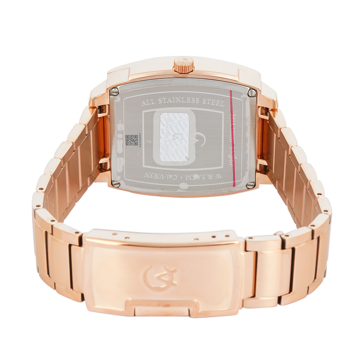 Jam Tangan Alexandre Christie Fashion AC 6376 BFBRGPN Women Pink Dial Rose Gold Stainless Steel Strap