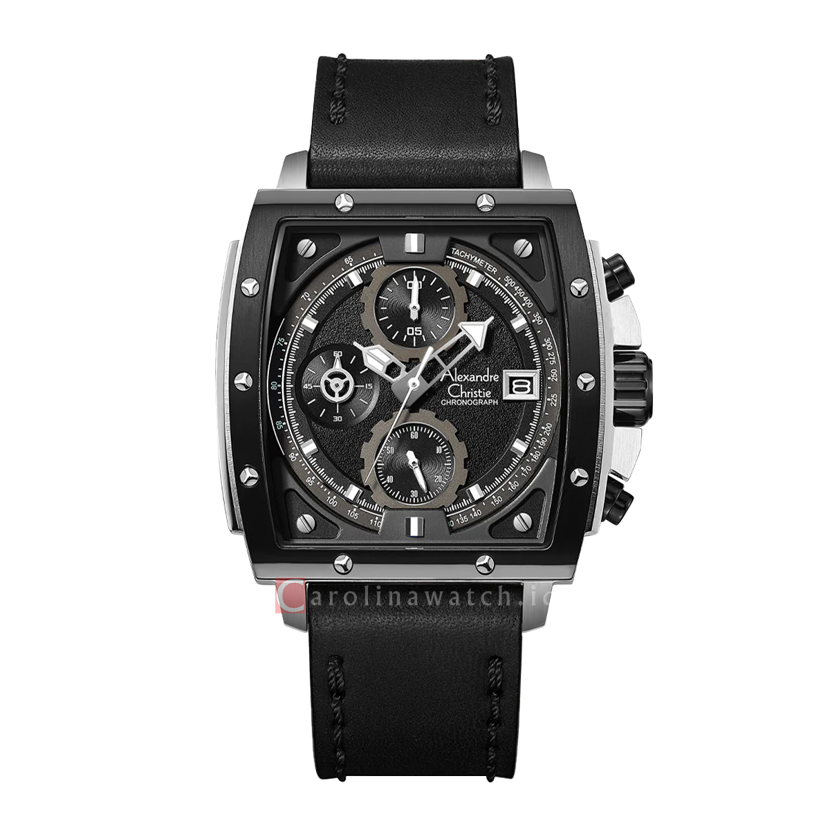 Jam Tangan Alexandre Christie Chronograph AC 6376 MCLTBBA Men Black Di ...