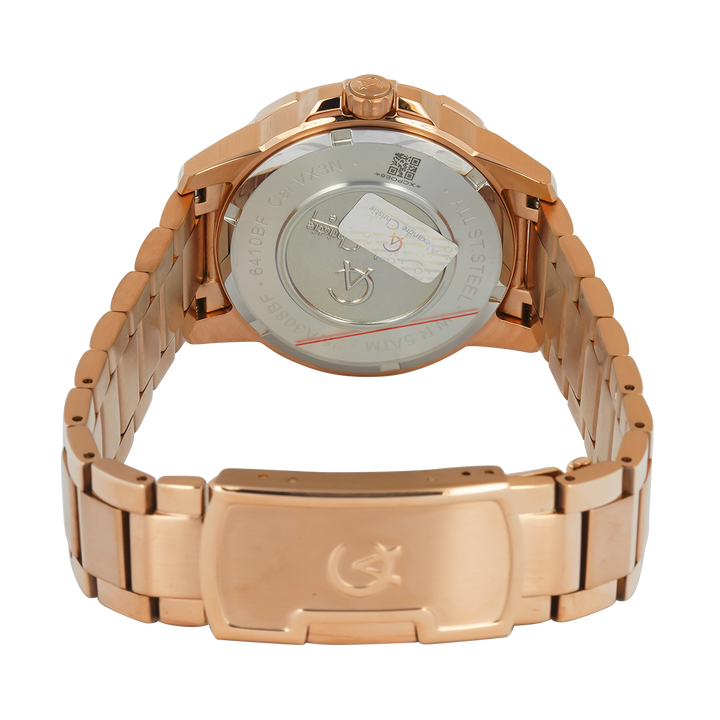 Jam Tangan Women Alexandre Christie Chronograph AC 6410 BFBRGPN2 Women Pink Dial Rose Gold Stainless Steel Strap