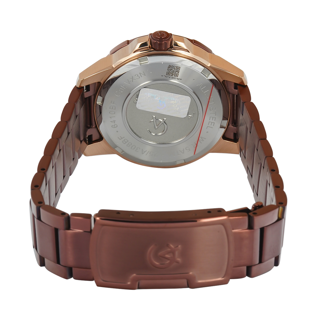 Jam Tangan Women Alexandre Christie Chronograph AC 6410 BFBROBO2 Women Brown Dial Brown Stainless Steel Strap