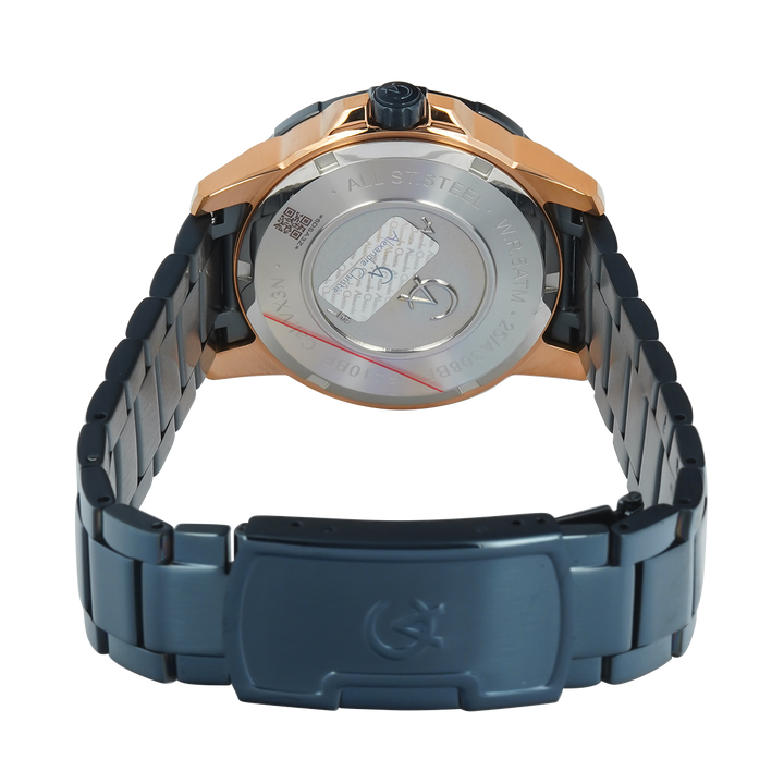 Jam Tangan Women Alexandre Christie Chronograph AC 6410 BFBURBU2 Women Blue Dial Blue Stainless Steel Strap