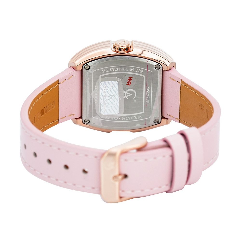 Jam Tangan Alexandre Christie Classic AC 6411 BFLRGSLPN Women Silver Dial Light Pink Strap