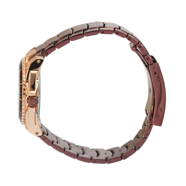 Jam Tangan Alexandre Christie AC 6455 BFBROBO Women Brown Dial Brown Stainless Steel Strap