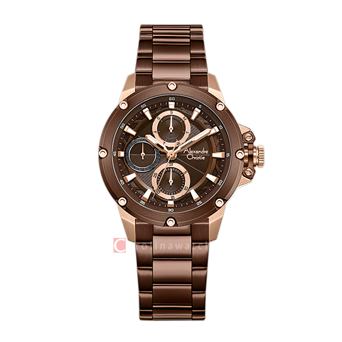 Jam Tangan Alexandre Christie Passion AC 6564 BFBROBO Women Brown Dial ...