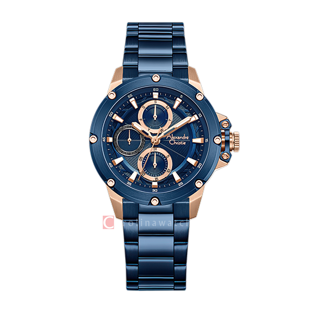 Jam Tangan Alexandre Christie Passion AC 6564 BFBURBU Women Blue Dial Blue Stainless Steel Strap