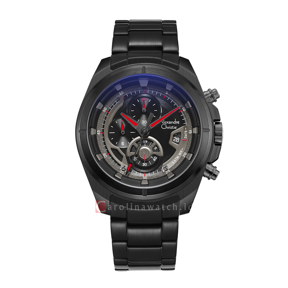 Jam Tangan Alexandre Christie Chronograph AC 6622 MCBIPBARE Men Black ...
