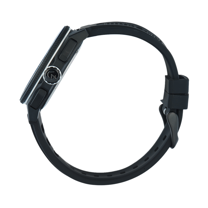 Jam Tangan Alexandre Christie AC 6688 MCRIPSL Men Silver White Dial Black Rubber Strap