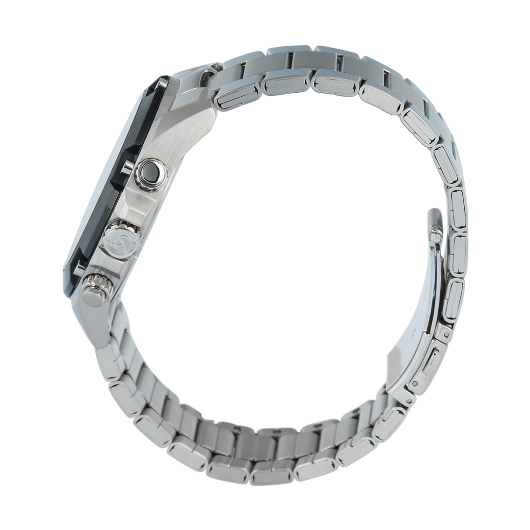 Jam Tangan Alexandre Christie AC 6690 MCFTBBA Men Black Dial Stainless Steel Strap