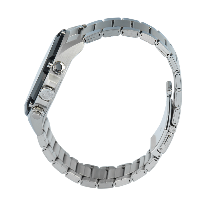 Jam Tangan Alexandre Christie AC 6690 MCFTBBA Men Black Dial Stainless Steel Strap