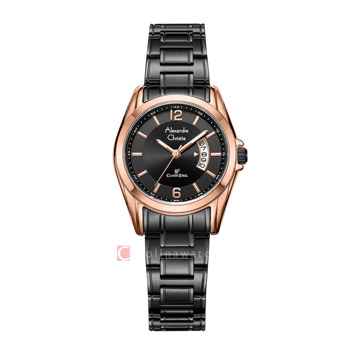 Jam Tangan Alexandre Christie Classic Steel AC 8289 LDBBRBA Women Blac ...