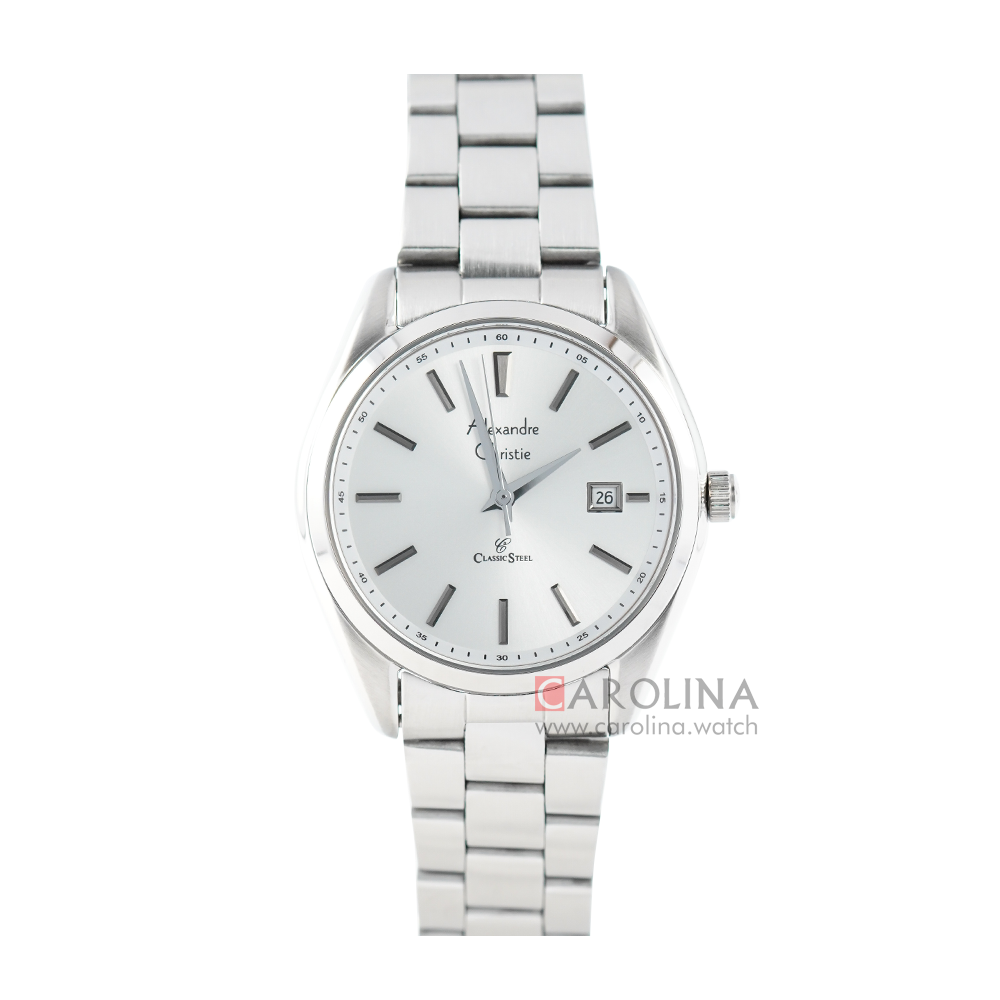 Jam Tangan Alexandre Christie AC 8656 LDBSSSL Women Silver Dial Stainless Steel Strap