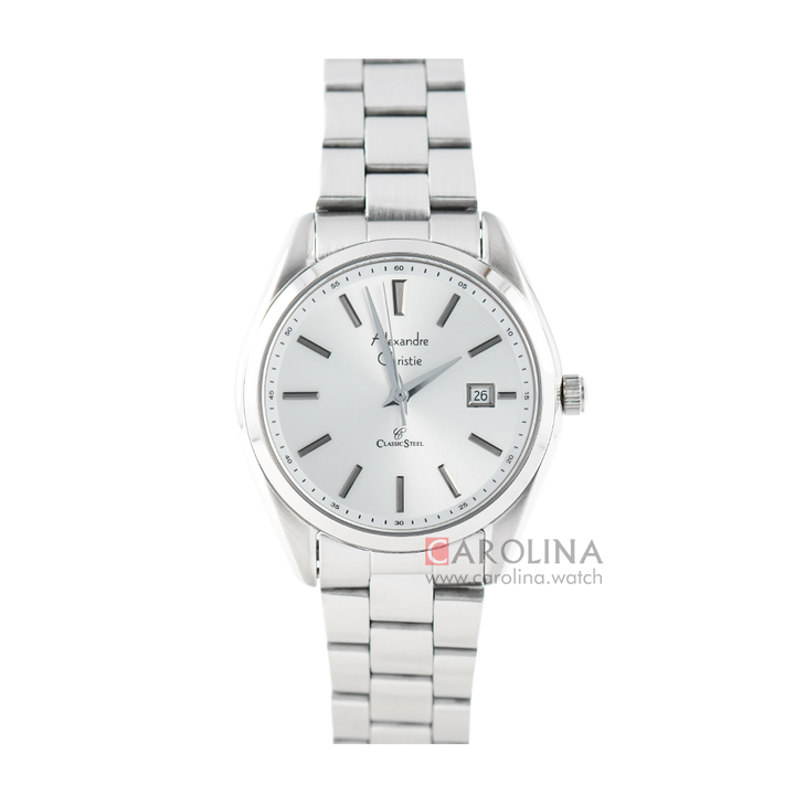 Jam Tangan Alexandre Christie AC 8656 LDBSSSL Women Silver Dial Stainless Steel Strap