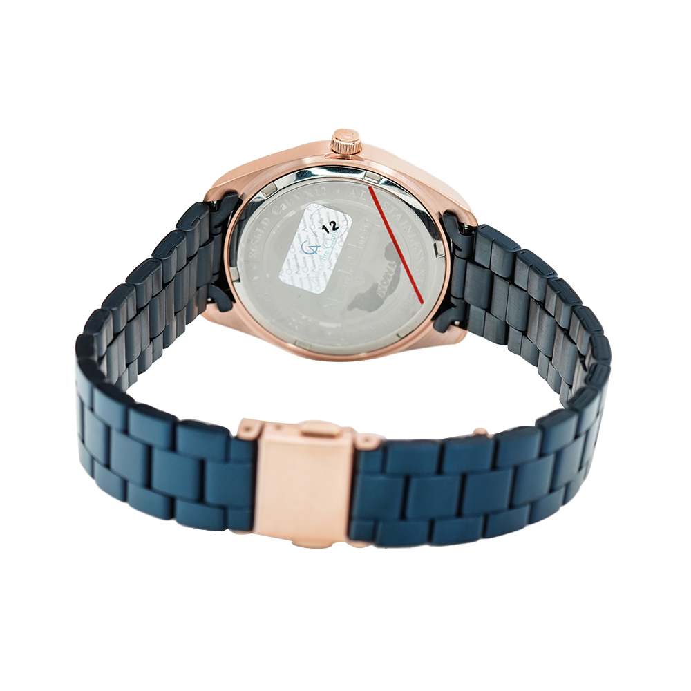 Jam Tangan Alexandre Christie AC 8656 LDBURBU Women Blue Dial Blue Stainless Steel Strap