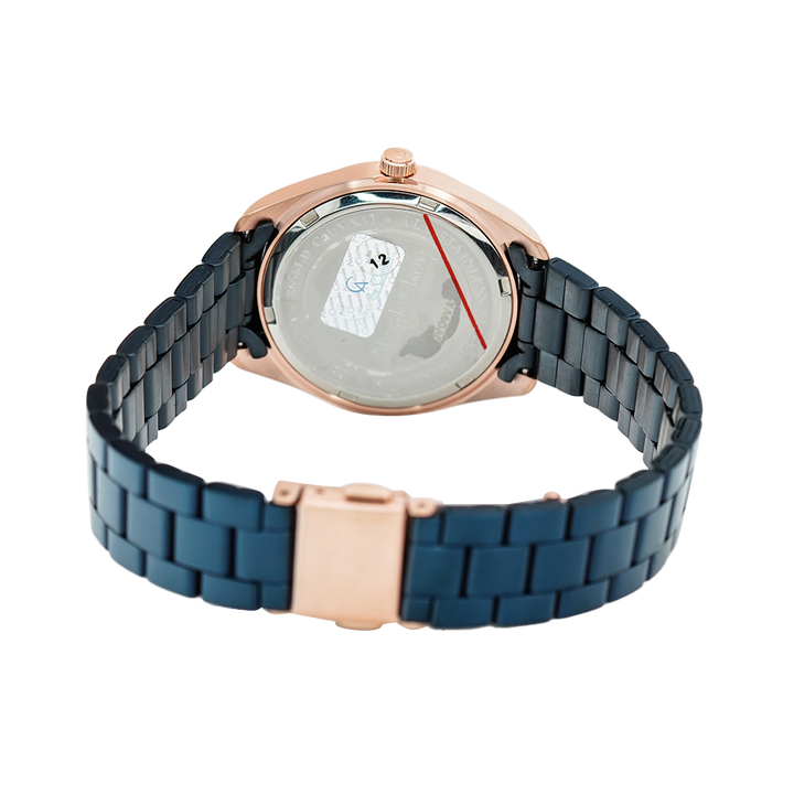 Jam Tangan Alexandre Christie AC 8656 LDBURBU Women Blue Dial Blue Stainless Steel Strap