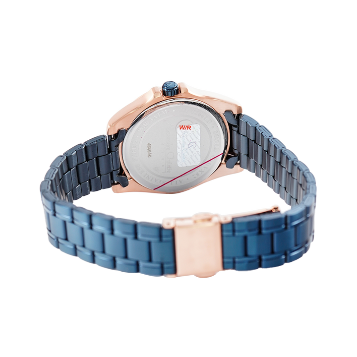 Jam Tangan Alexandre Christie Classic Steel AC 8659 LDBURBU Women Blue Dial Blue Stainless Steel Strap