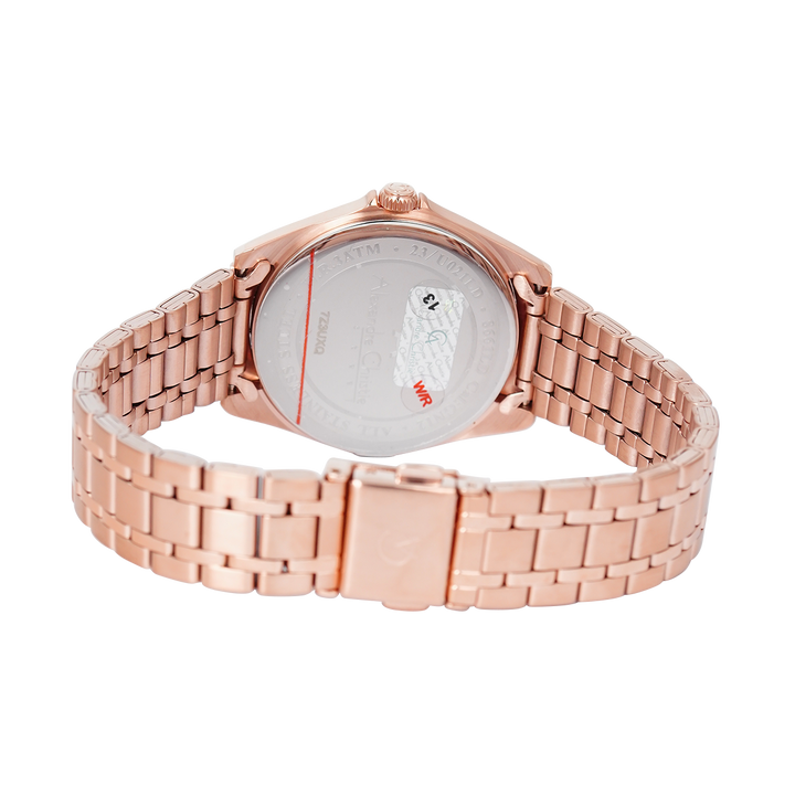 Jam Tangan Alexandre Christie AC 8661 LDBRGLN Women Rose Gold Dial Rose Gold Stainless Steel Strap