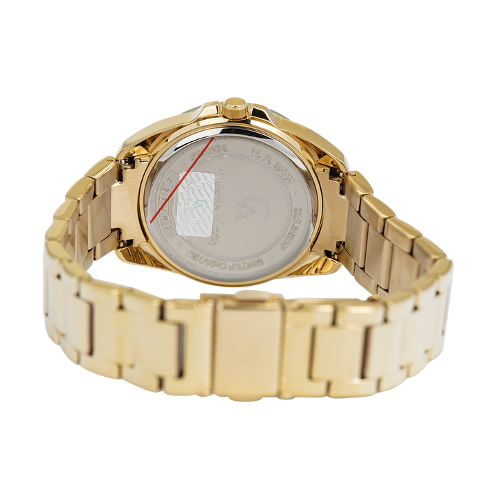 Jam Tangan Alexandre Christie Classic AC 8667 BFBGPIV Women Gold Dial Gold Stainless Steel Strap