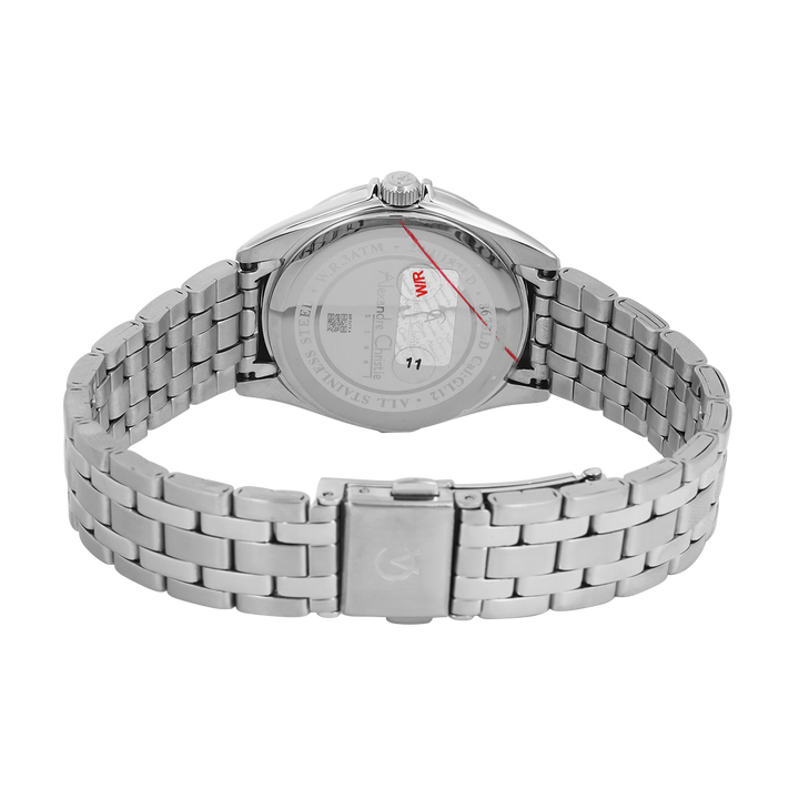 Jam Tangan Alexandre Christie Classic Steel AC 8673 LDBSSRE Women Red Dial Stainless Steel Strap