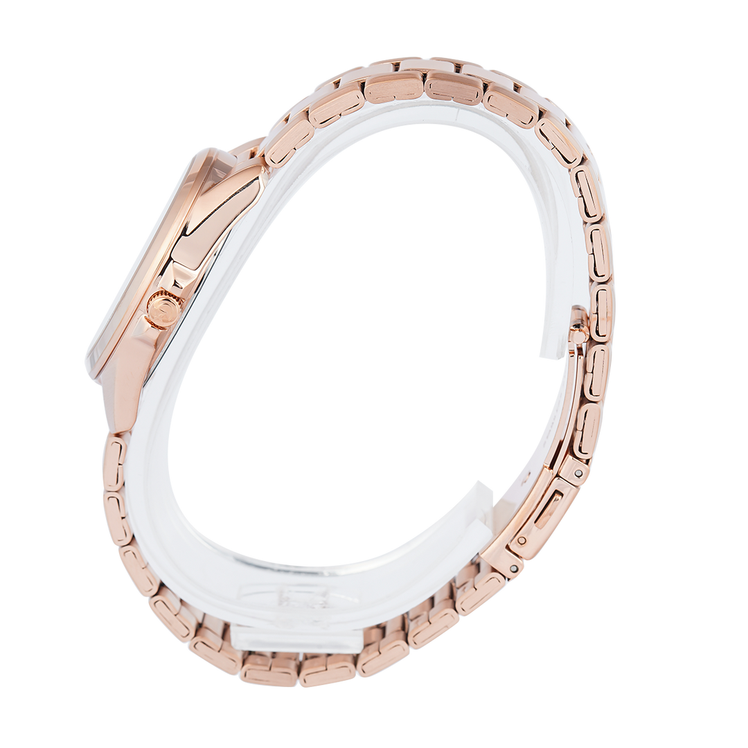 Jam Tangan Alexandre Christie Classic AC 8675 LDBRGSL Women Silver Dial Rose Gold Stainless Steel Strap