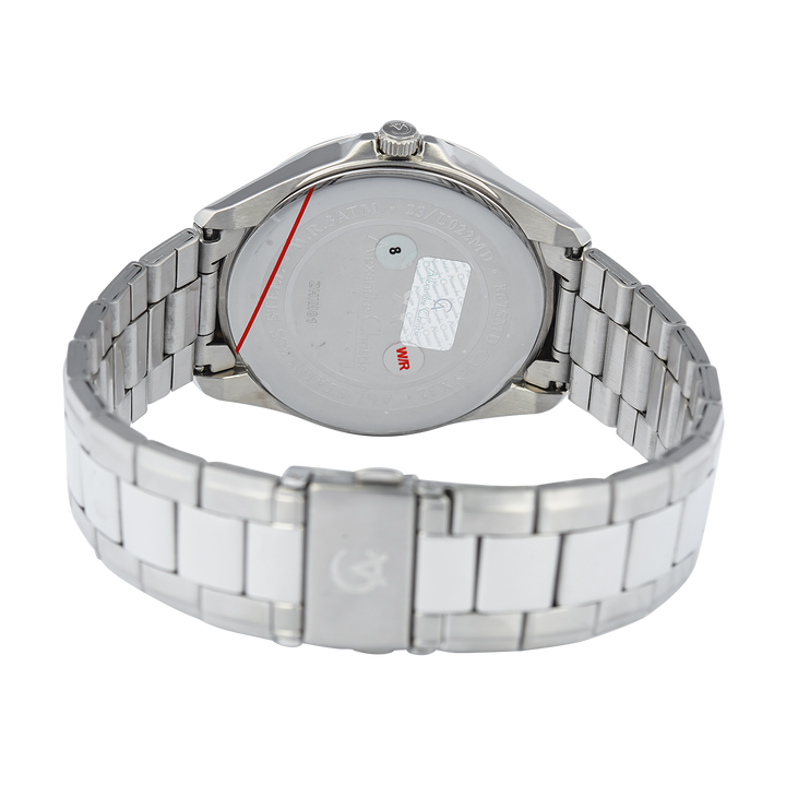 Jam Tangan Alexandre Christie Classic AC 8675 MDBSSSL Men Silver Dial Stainless Steel Strap