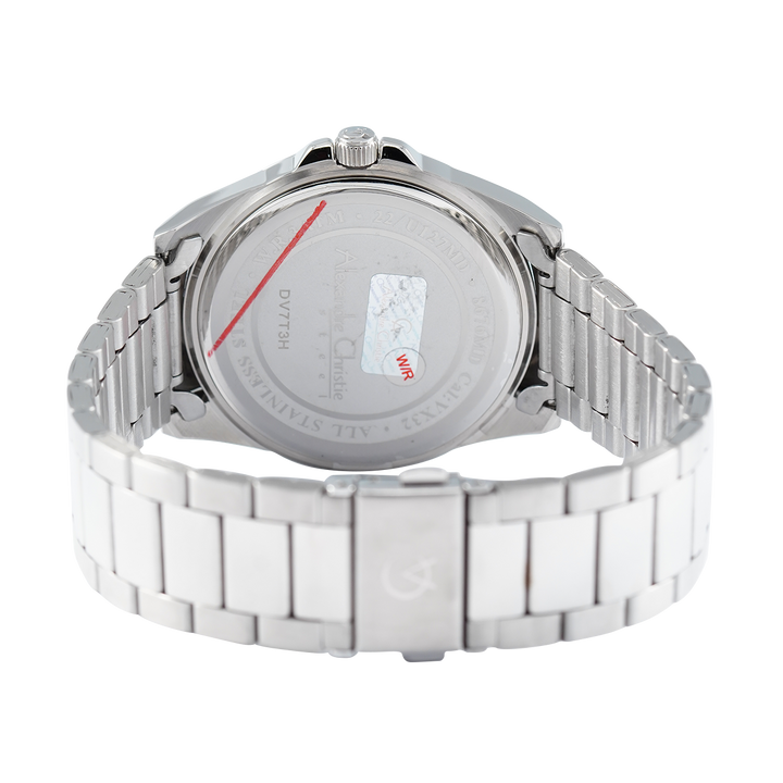 Jam Tangan Alexandre Christie Classic Steel AC 8676 MDBSSSL Men White Dial Stainless Steel Strap