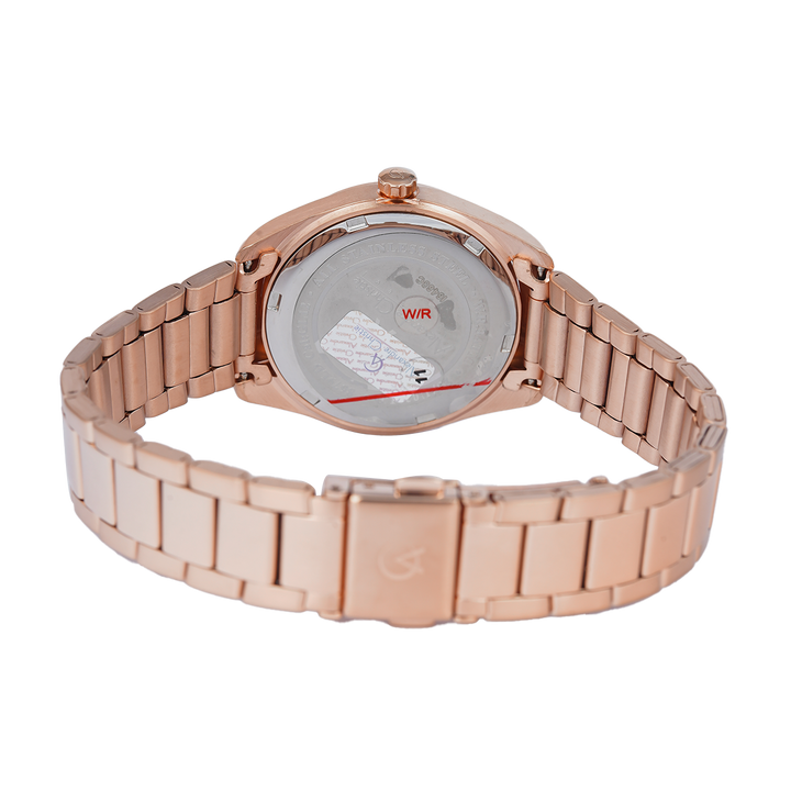 Jam Tangan Alexandre Christie Classic Steel AC 8679 LDBRGLN Women Rose Gold Dial Rose Gold Stainless Steel Strap