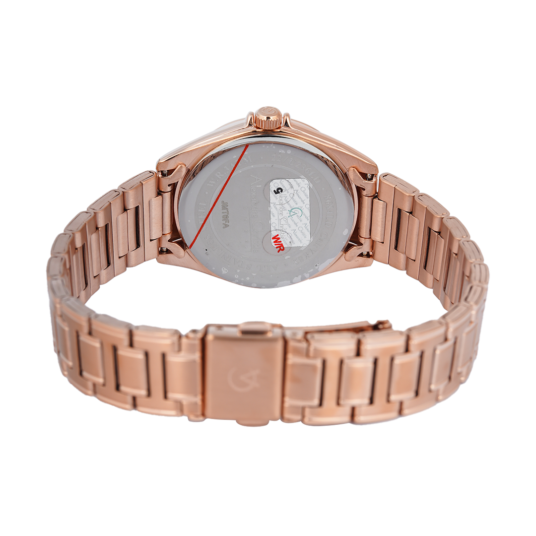 Jam Tangan Alexandre Christie Classic Steel AC 8684 LDBRGLN Women Rose Gold Dial Rose Gold Stainless Steel Strap