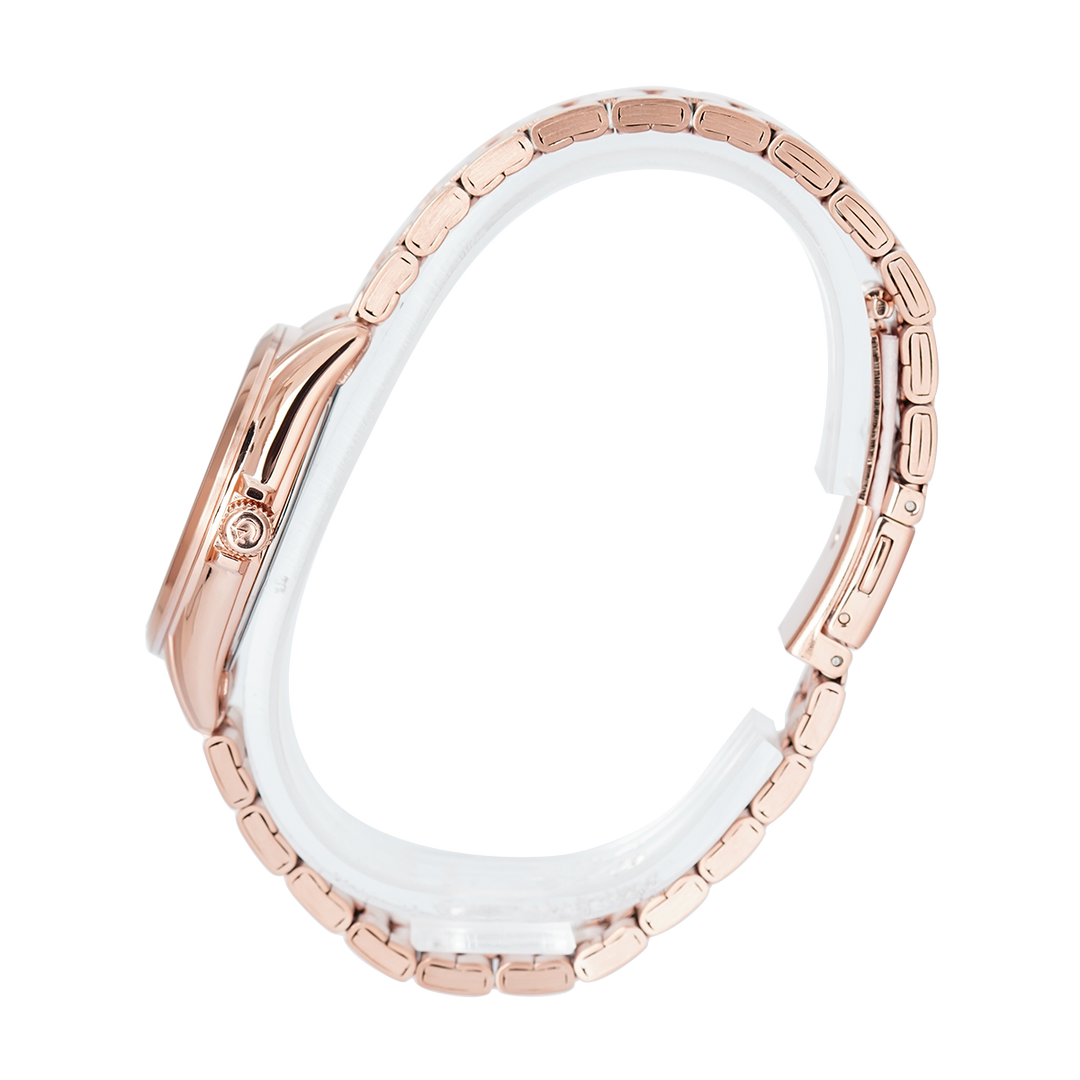 Jam Tangan Alexandre Christie Classic Steel AC 8686 LDBRGLN Women Light Rose Gold Dial Rose Gold Stainless Steel Strap