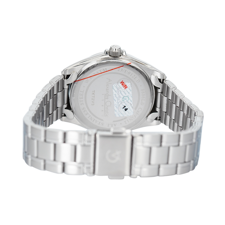 Jam Tangan Alexandre Christie Classic Steel AC 8686 LDBSSBA Women Black Dial Stainless Steel Strap