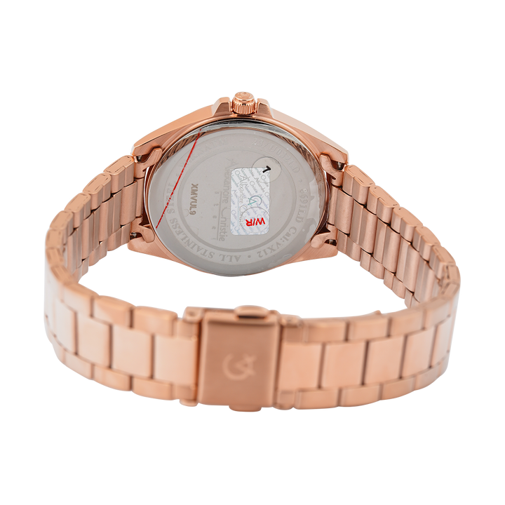 Jam Tangan Alexandre Christie Classic Steel AC 8691 LDBRGLN Women Rose Gold Dial Rose Gold Stainless Steel Strap