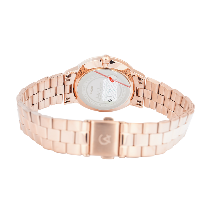 Jam Tangan Alexandre Christie Classic Slim AC 8694 LDBRGSL Women Silver Dial Rose Gold Stainless Steel Strap