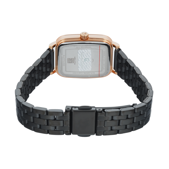 Jam Tangan Alexandre Christie Classic Steel AC 8699 LHBBRBA1 Women Black Dial Black Mesh Stainless Steel Strap