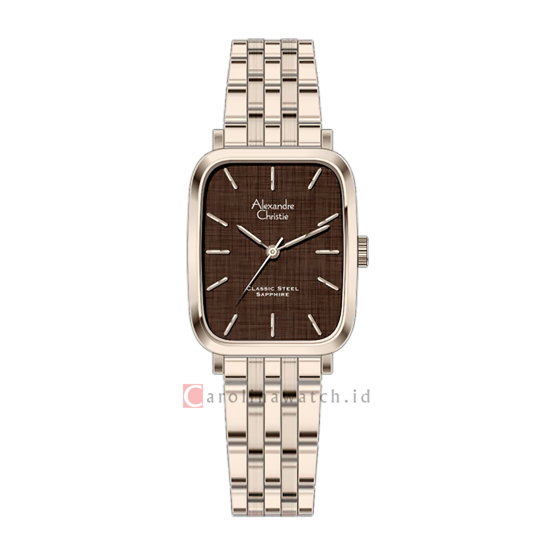 Jam Tangan Alexandre Christie Classic Steel AC 8699 LHBRGBO1 Women Black Dial Gold Stainless Steel Strap