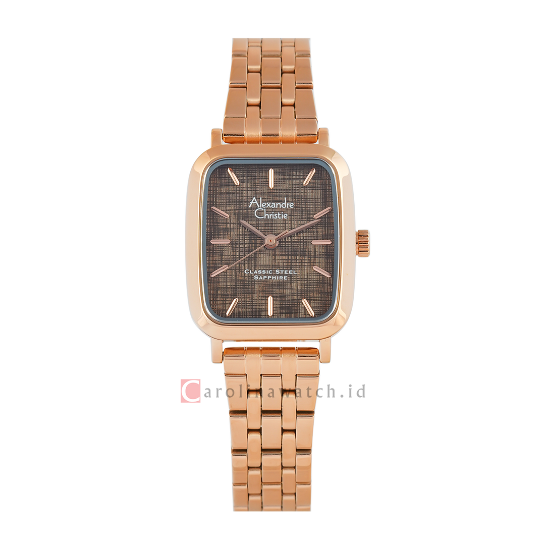 Jam Tangan Alexandre Christie Classic Steel AC 8699 LHBRGBO1 Women Black Dial Gold Stainless Steel Strap